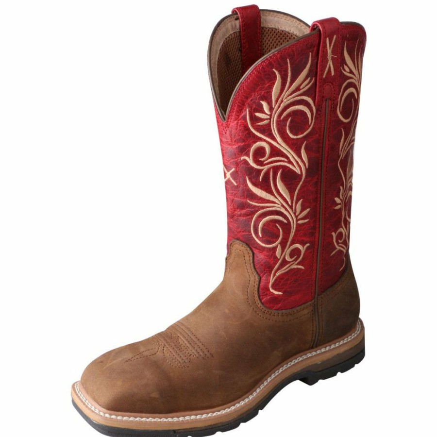 Women'S Boots * | Twisted X Women'S Bomber/Red 11 Steel Toe Work Boot