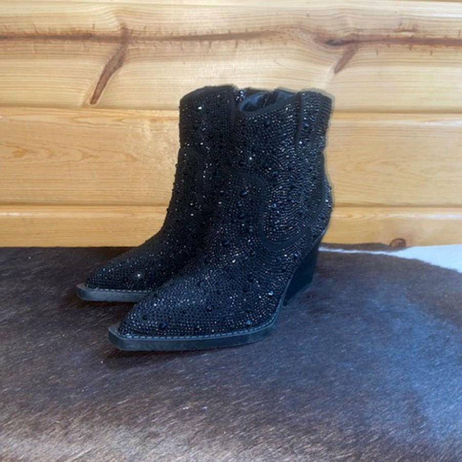 Women'S Boots * | Very G Wolfpack Brands Black Sparkle Bootie