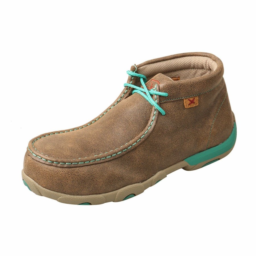 Women'S Boots * | Twisted X Women'S Teal/Bomber Alloy Toe Driving Moc