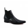 Men'S Ankle Boots * | Black Leather Ankle Boots For Men