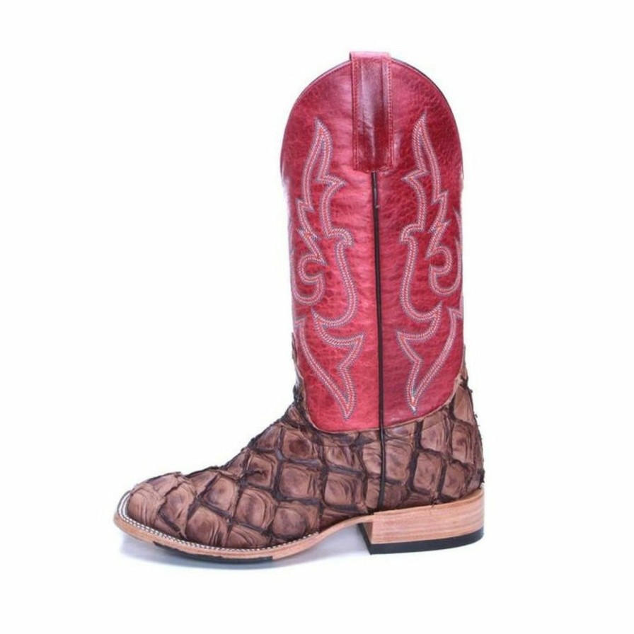 Women'S Boots * | Anderson Bean Macie Bean Distressed Brown Big Bass Red Top Boots