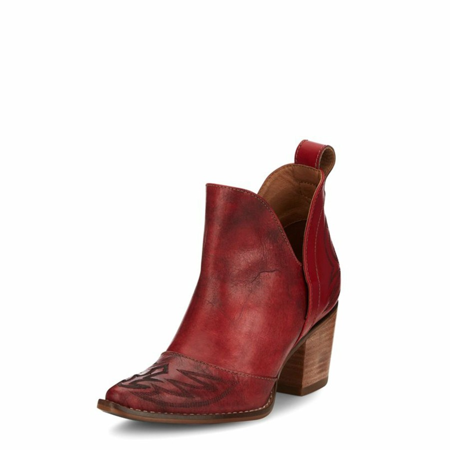 Women'S Boots * | Nocona Boot Nocona "Micki" Red Bootie