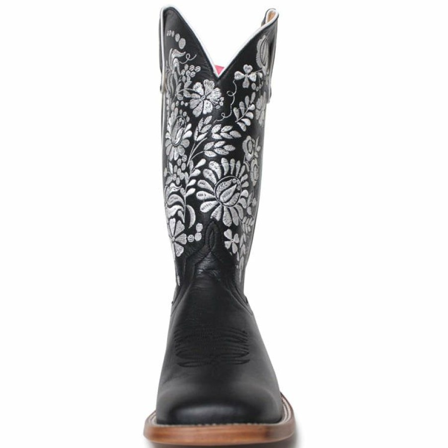 Women'S Boots * | Anderson Bean Macie Bean Black Eyed Susan Embroidered Boots