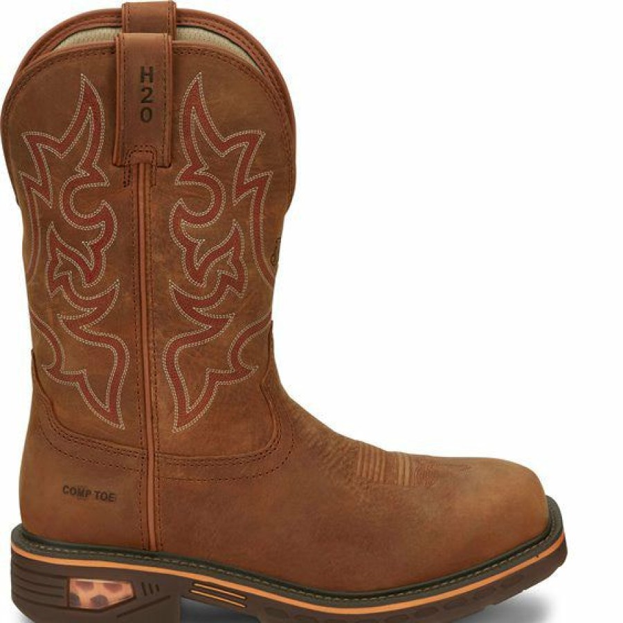 Women'S Boots * | Justin Boot Co. Justin Ladies Rush Square Toe Non Steel Work Boot