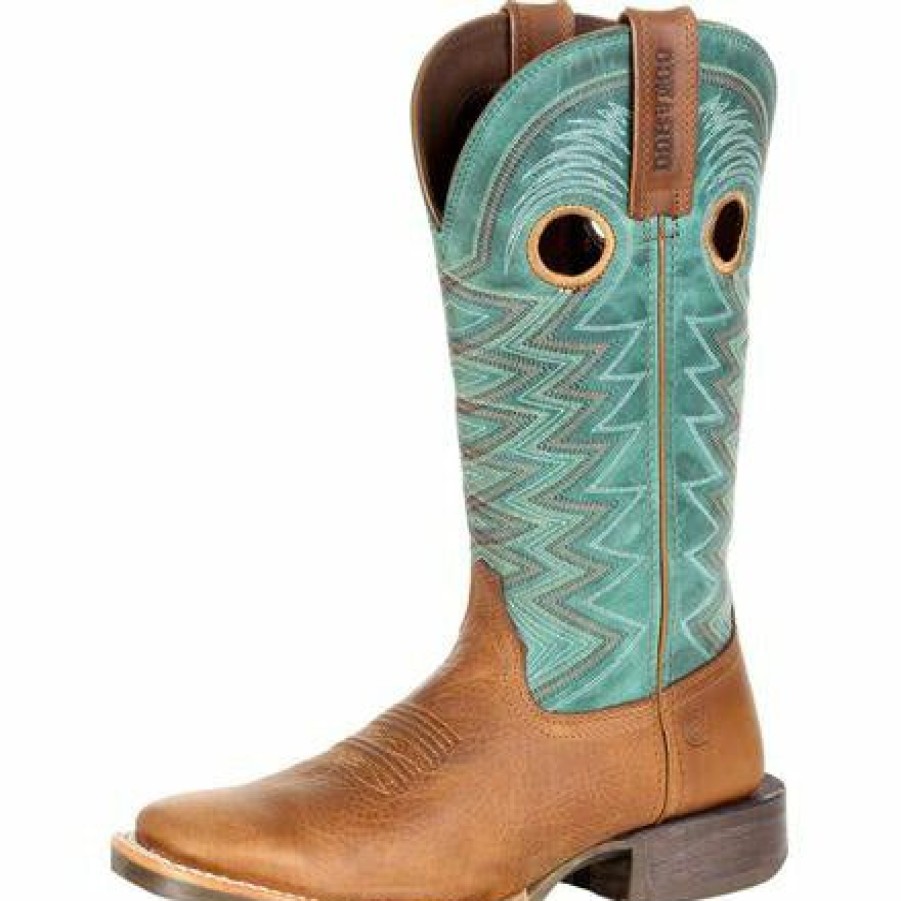 Women'S Boots * | Durango Women'S Wheat And Teal Rebel Pro Square Toe Boot