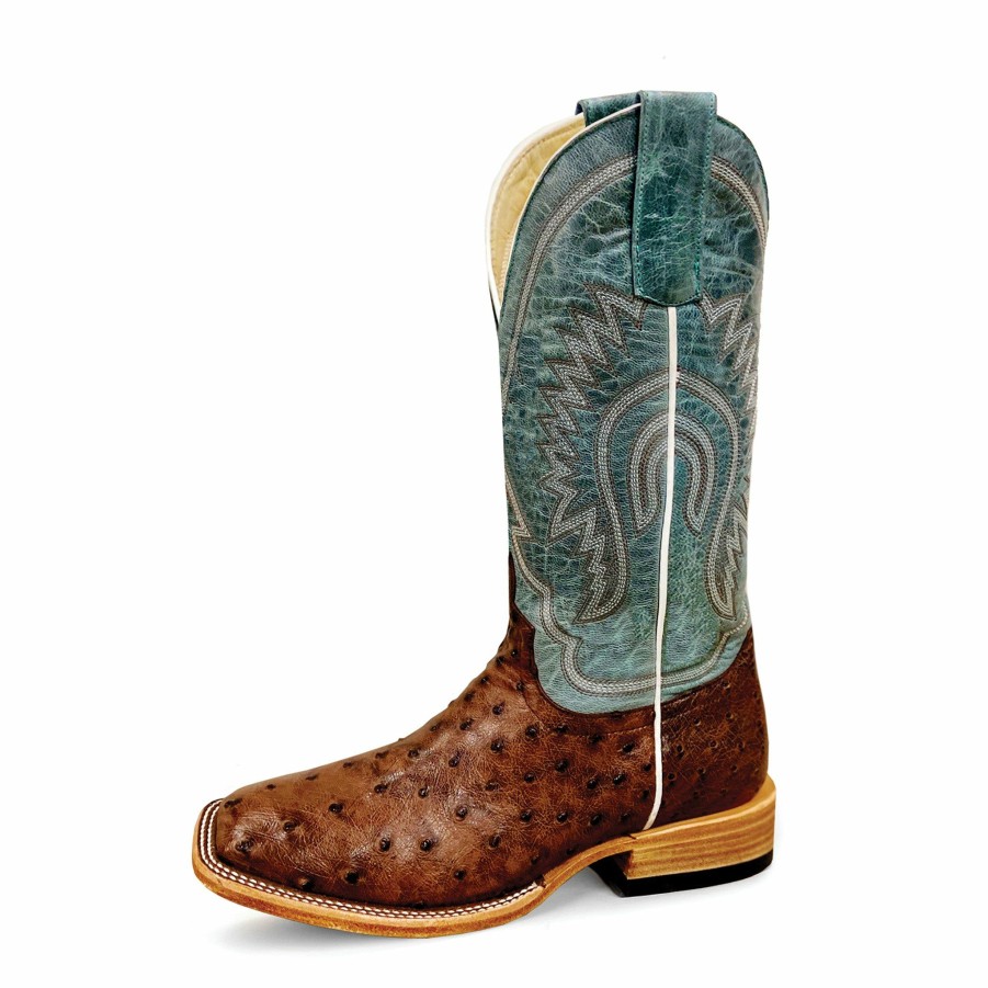 Women'S Boots * | Anderson Bean Macie Bean Tobac/Blue Square Toe