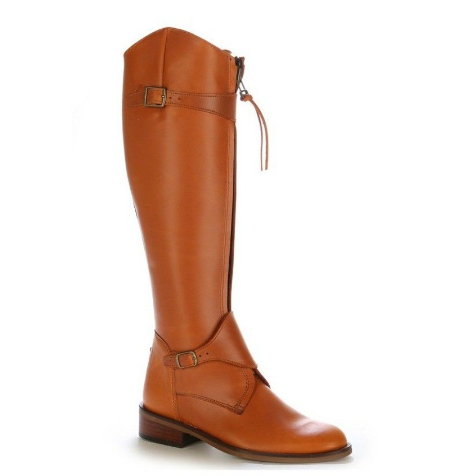 High Boots * | Natural Leather Boots With Bridles