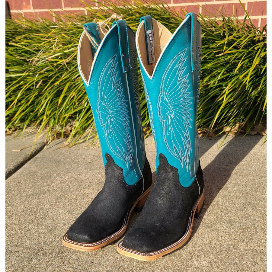 Women'S Boots * | Anderson Bean Black Pig/Autumn Teal Boots