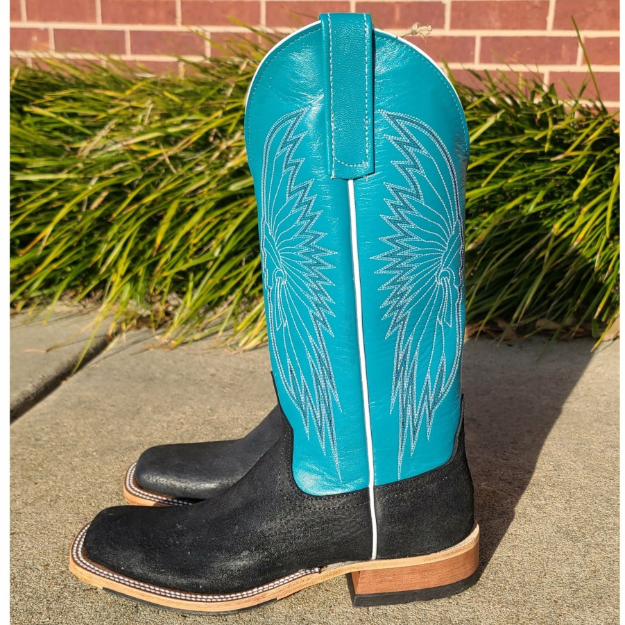 Women'S Boots * | Anderson Bean Black Pig/Autumn Teal Boots