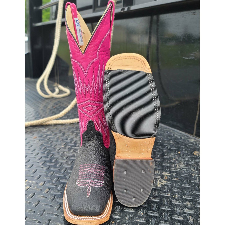 Women'S Boots * | Anderson Bean Black/Pink Oiled Shark Boots