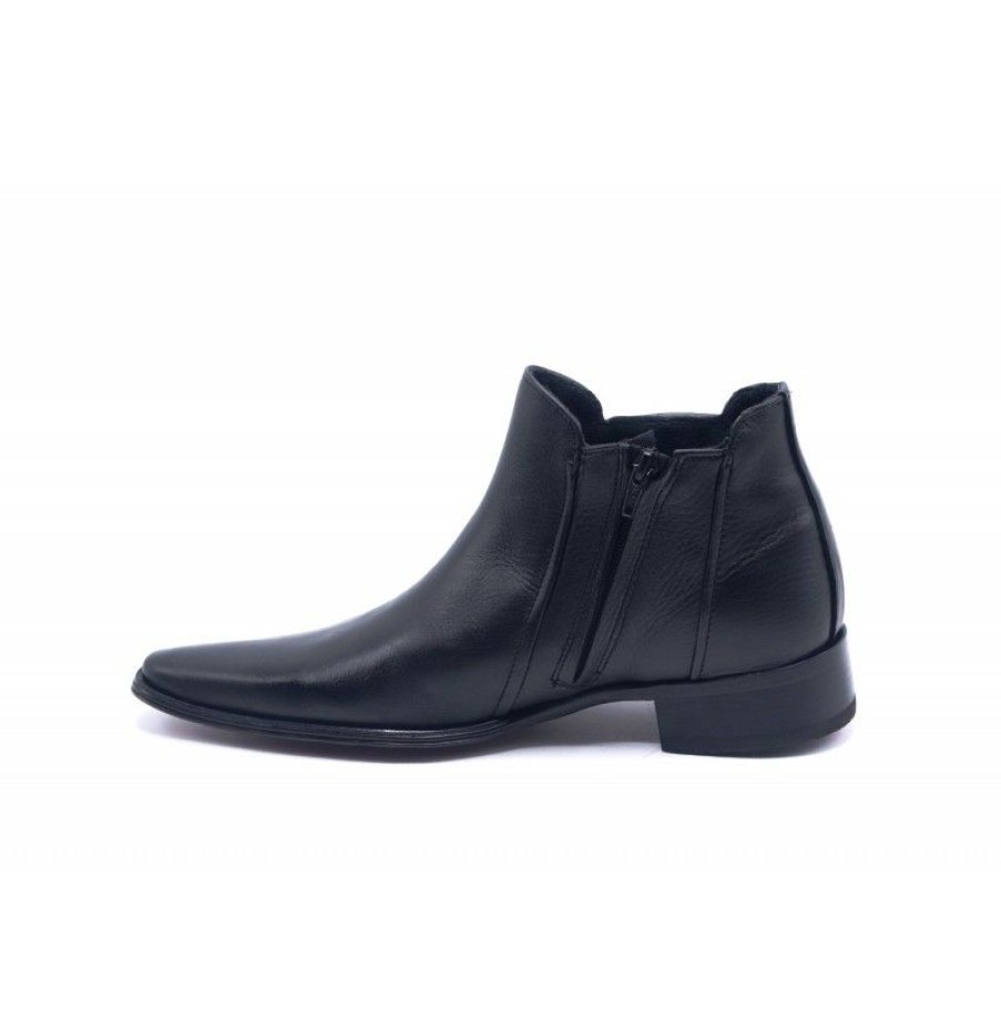 Men'S Ankle Boots * | Black Leather Boots For Men